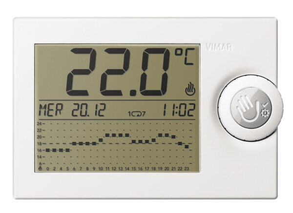 Cronotermostato a cursori bianco VIW01911
