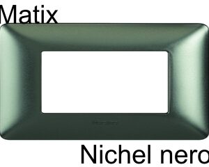 matix - placca 4p nichel nero BTIAM4804GNN