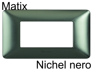 matix - placca 6p nichel nero BTIAM4806GNN