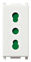 Presa 2P+T 16A P17/11 bianco VIW14203