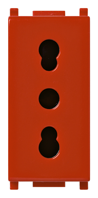 Presa 2P+T 16A P17/11 rosso VIW14203R