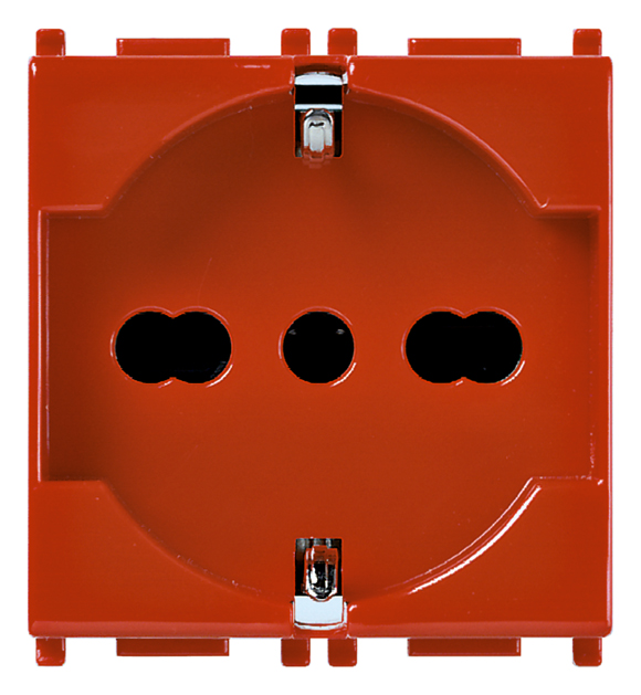 Presa 2P+T 16A universale rosso VIW14210R