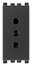 Presa 2P+T 10A P11 grigio VIW19201