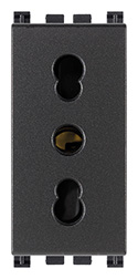 Presa 2P+T 16A P17/11 grigio VIW19203
