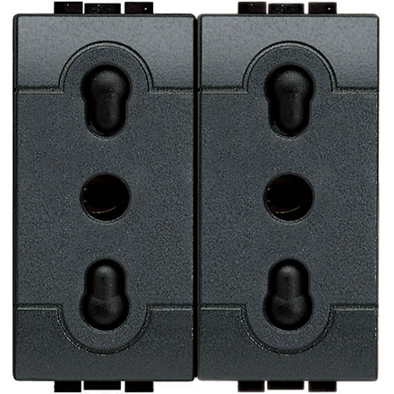 BTIL4180/2 living international presa duplex bipasso 10 16A