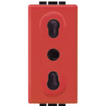 BTICINO L4180R living international presa bipasso 2P+T rossa
