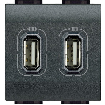 BTIL4285C2 living international caricatore USB 2 prese 1500mA antracite