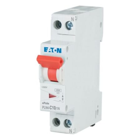 EATON  263190 MAGNETOTERMICO 10A 4.5KA 1POLO PIU NEUTRO  1MODULO