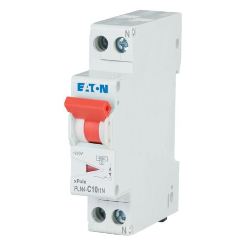 EATON  263190 MAGNETOTERMICO 10A 4.5KA 1POLO PIU NEUTRO  1MODULO