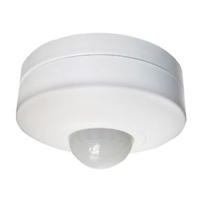 RILEVATORE DI MOVIMENTO PIR SLIM DA SOFFITTO,360°,6mt con D&N regolabile,230Vac,2000W max, 25x108mm, IP20
