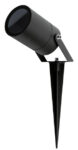 LIFE 39.PL01421 Portafaretto DA GIARDINO CON PICCHETTO per GU10, IP65, 220Vac, D60mm, ALLUMINIO NERO