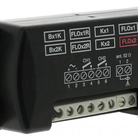 NICE FLOX2 Ricevente esterna 2 canali 433,92Mhz codice fisso memoria 63 tx