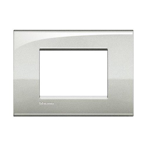 BITCINO LNC4803GL Bticino LNC4803GL living light AIR placca 3 posti moduli colore Argento Lunare