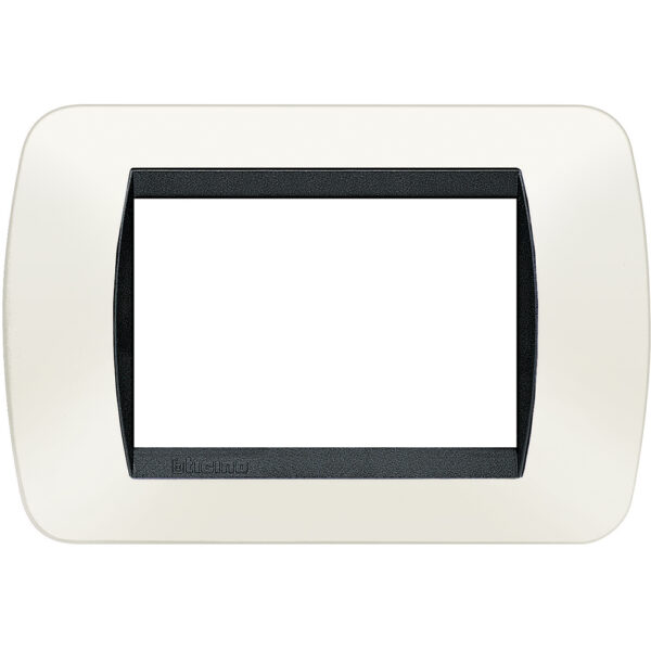 living int.- placca 3P plastica bianco s. BTIL4803PB