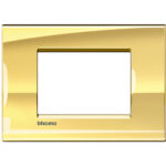 BTICINO LNA4803OA placca quadra 3 moduli - oro freddo - materiale metallo