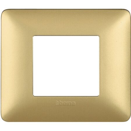 BTICINO AM4802MGL placca 2 moduli - colore gold - materiale tecnopolimero