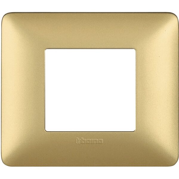 BTICINO AM4802MGL placca 2 moduli - colore gold - materiale tecnopolimero