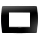 GEWISS 16103TN Placca ONE – Placca a 3 Posti in Tecnopolimero Nero Toner | Chorusmart