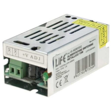 ALIMENTATORE METALLO 12V 1.3A 15W LIFE41AS301512