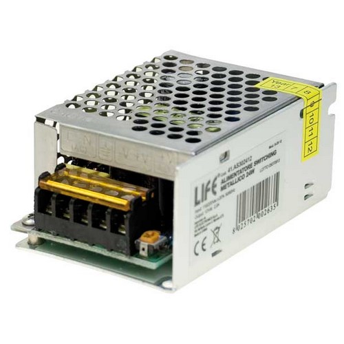 ALIMENTATORE METALLO 12V 2.0A 24W LIFE41AS302412