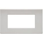 BTICINO N4804LB Placca Rettangolare 4 Posti, Serie Light