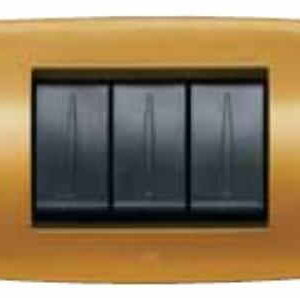 ABB 2CSE0316SFP PLACCA SOFT TECNOPOLIMERO 3 MODULI GIALLO SAHARA