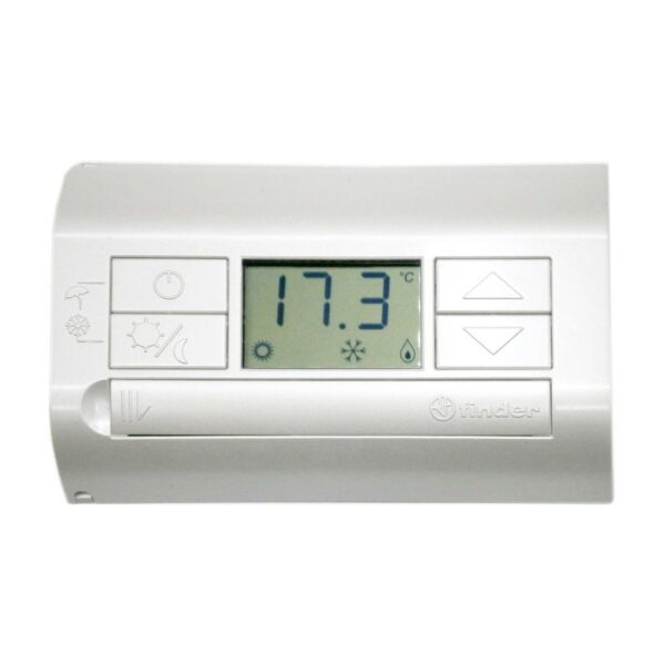 FINDER 1T3190030000 TERMOSTATO DIGITALE BIANCO A PARETE A BATTERIA