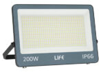 LIFE 39.9FA620CFN PROIETTORE GRIGIO IP66, LED 200W, 110°, 3000K/4000K/6500K, 220-240Vac, LM20000